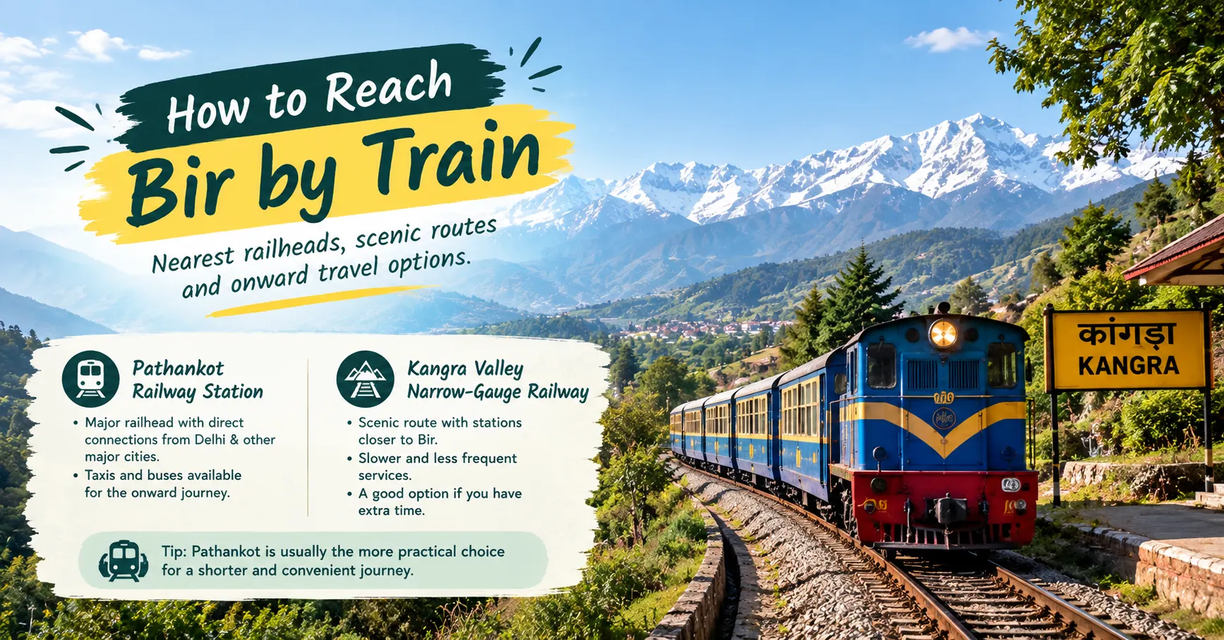 how to reach bir billing by train