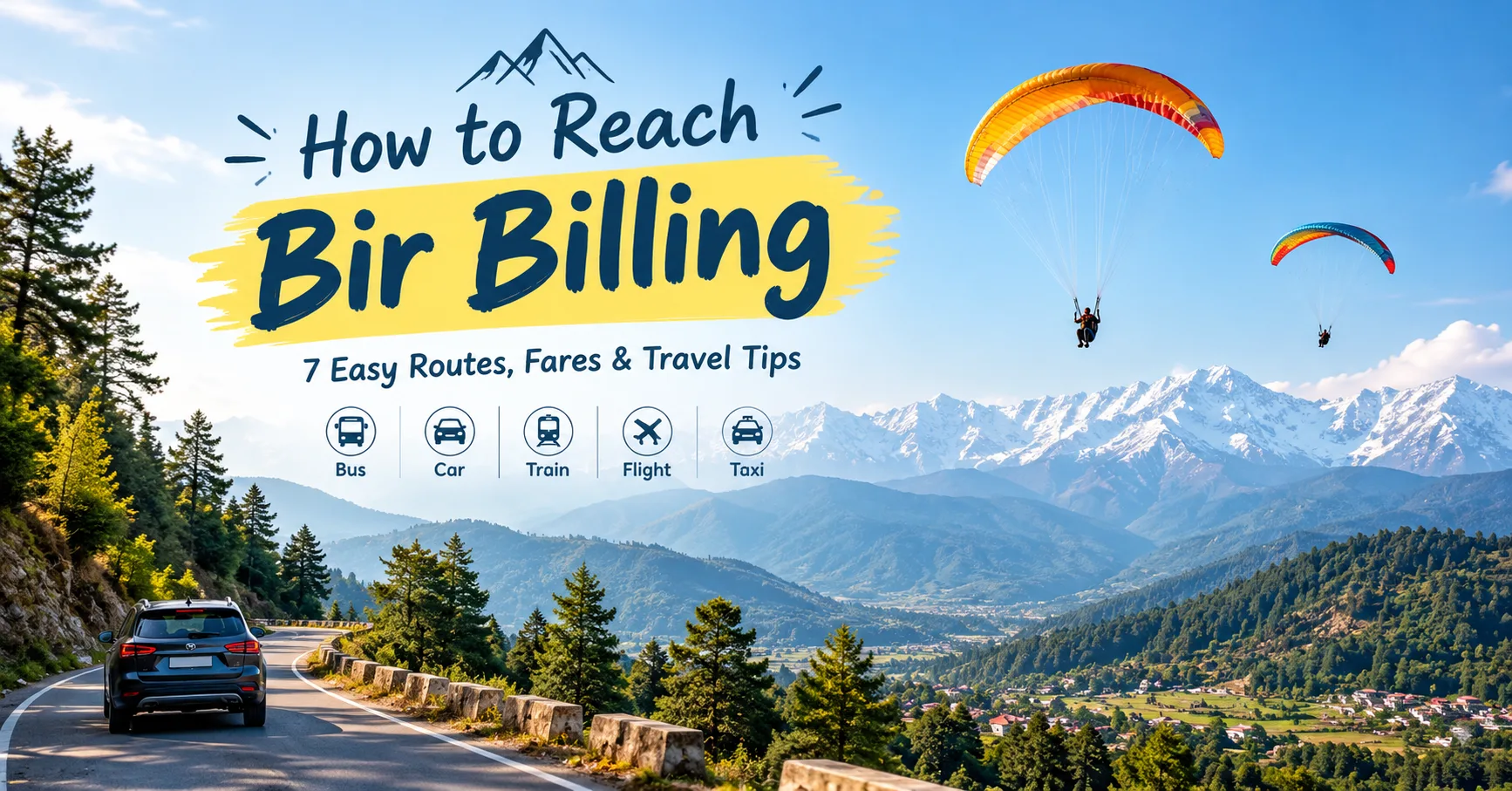 how to reach bir billing himachal pradesh